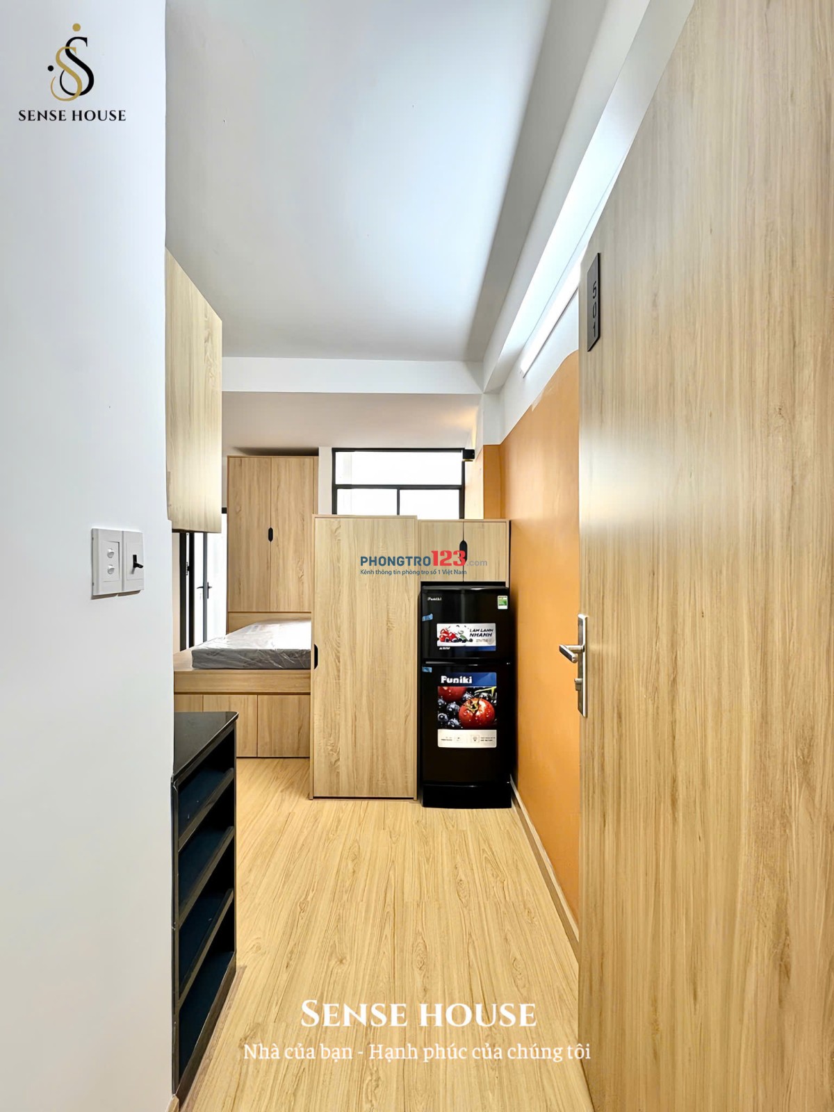CĂN STUDIO MỚI TINH – FULL NỘI THẤT – BAN CÔNG THOÁNG MÁT