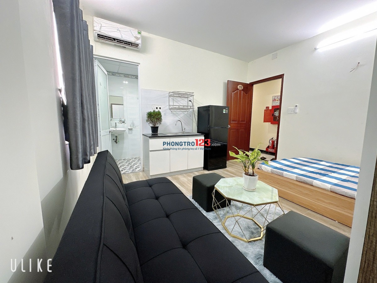 Phòng trọ full nội thất 35m2 cửa sổ lớn Chu Văn An Bình Thạnh gần chợ Bà Chiểu, vài phút đi Q1, Q3