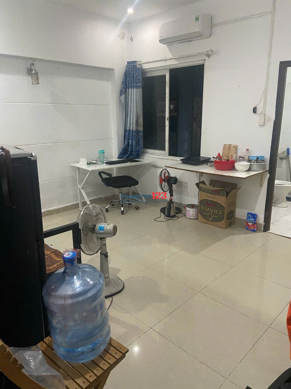 Phòng 20m2 máy lạnh wc trong đường số 7 cho thuê