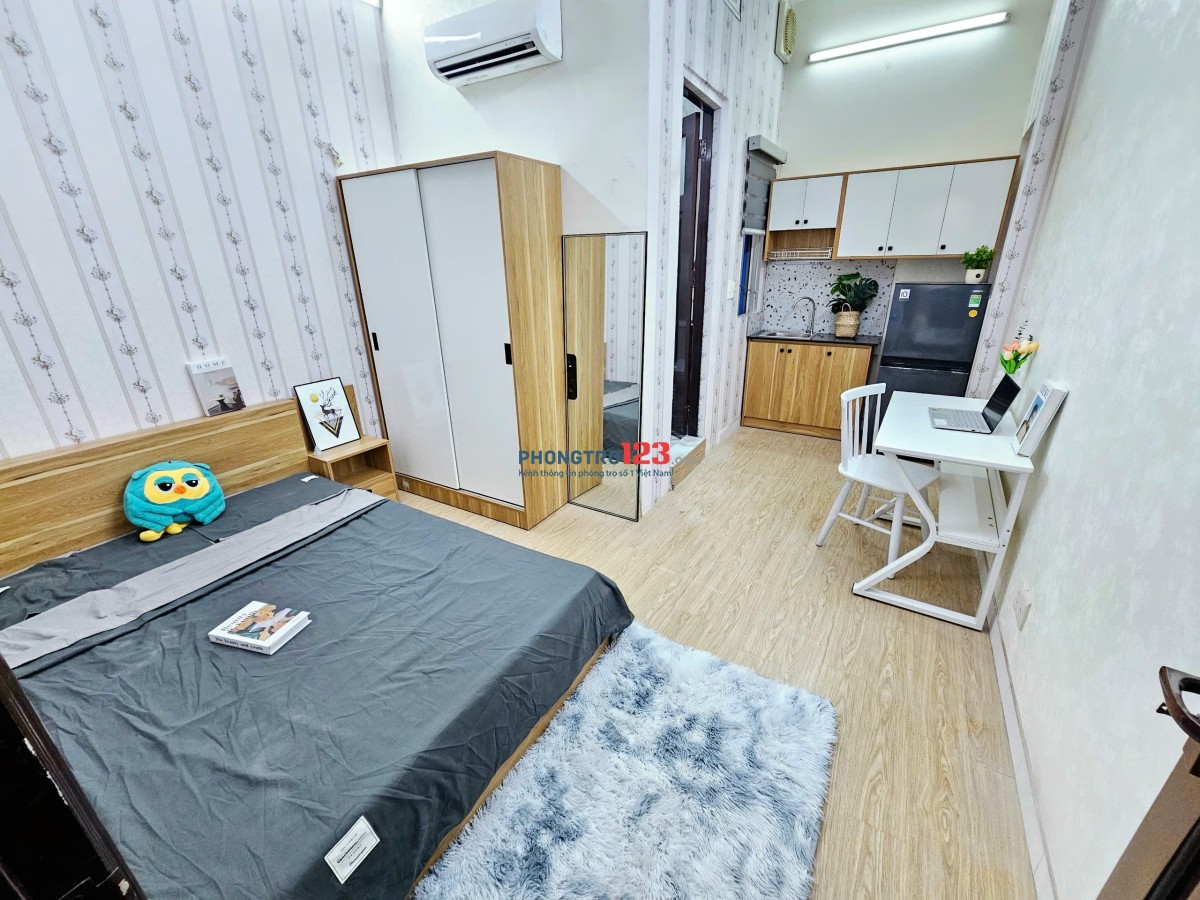 Phòng trọ studio 30m2 full nội thất quận Phú Nhuận đường Đặng Văn Ngữ gần Trường Sa, giáp Q3, gần Q1