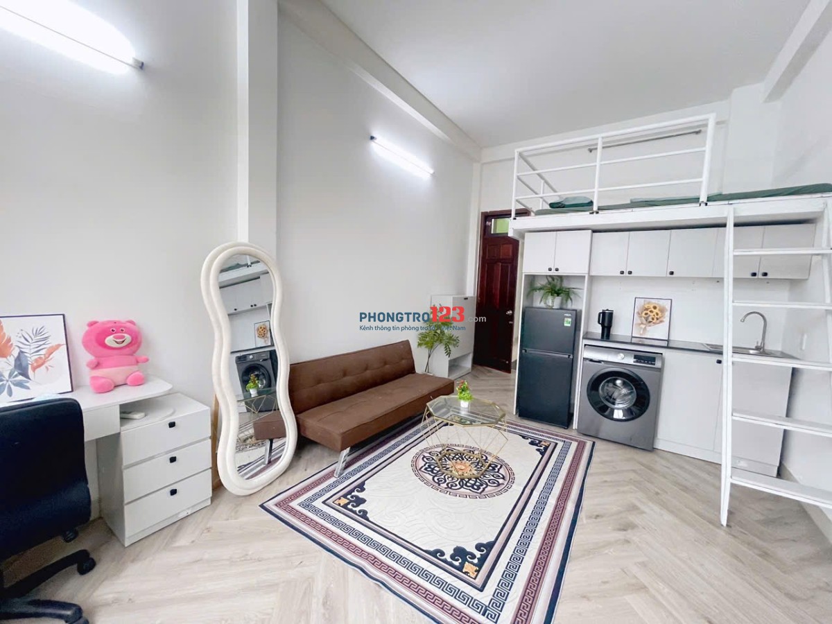 Căn hộ 35m2 duplex cửa sổ trời - máy giặt riêng - full nội thất ngay Etown Tân Bình