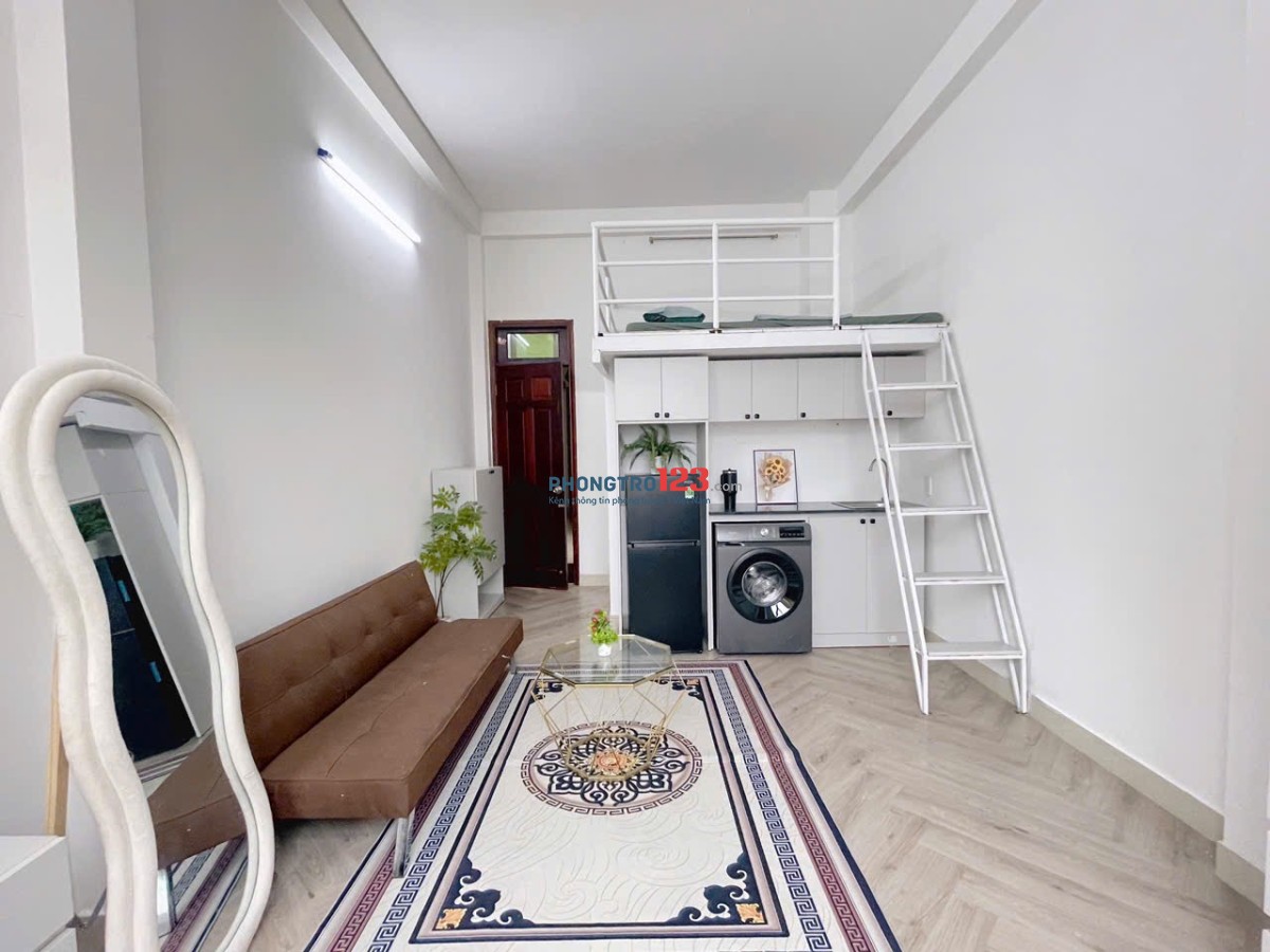  Căn hộ 35m2 duplex cửa sổ trời - máy giặt riêng - full nội thất ngay Etown Tân Bình