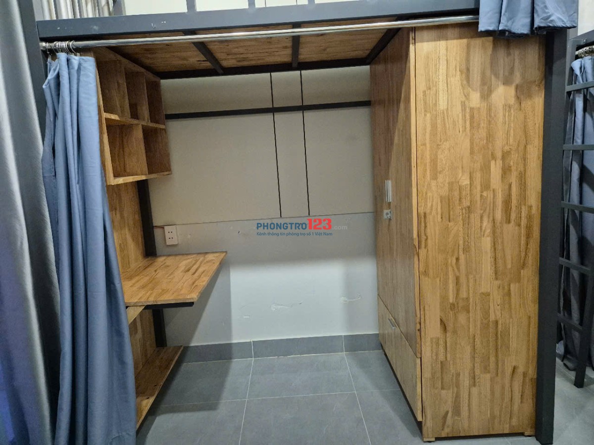 GIƯỜNG TRỌ KÝ TÚC XÁ CAO CẤP TẠI GÒ VẤP, BAO FULL ĐẦY ĐỦ NỘI THẤT + ĐIỆN NƯỚC