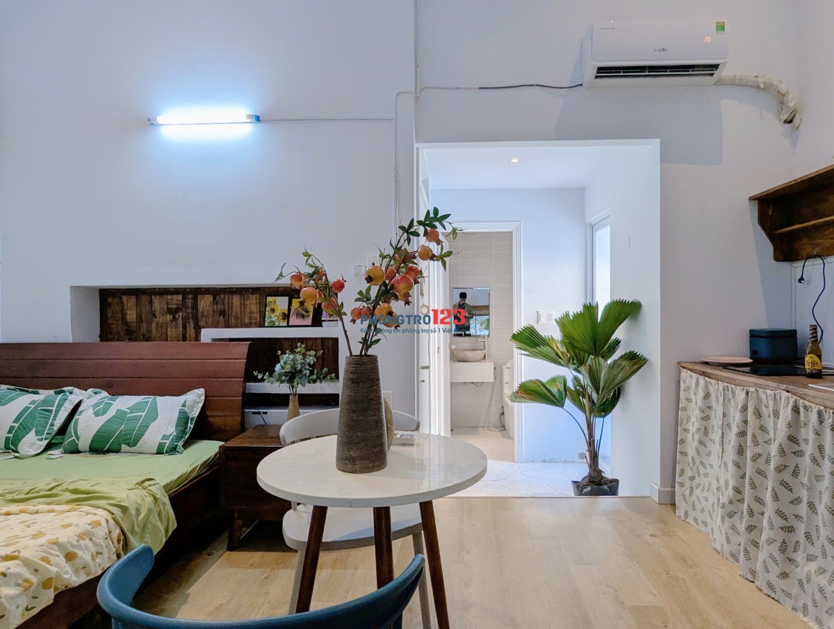 Căn hộ studio cửa sổ trời - full nội thất decor như homestay ngay sân bay Tân Sơn Nhất quận Tân Bình