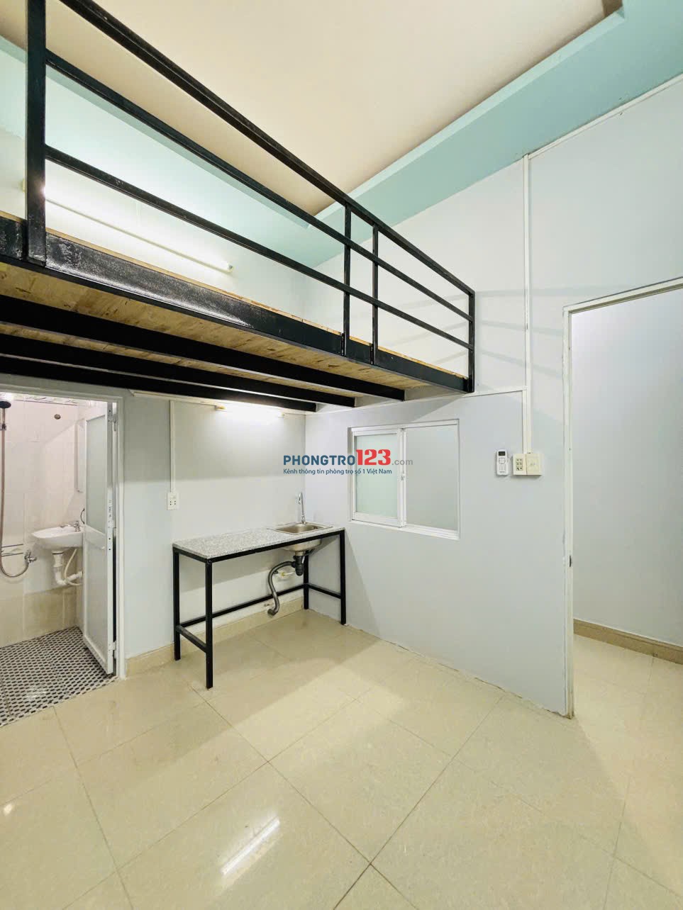 Phòng trọ gác lửng có máy lạnh - 269 Phan Huy Ích F14 Gò Vấp.