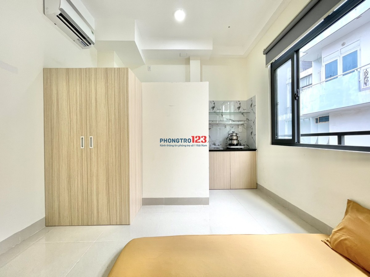PHÒNG 25M2 MỚI 100% NGAY COOPMART NHIÊU LỘC,NGAY NGÃ 4 TRẦN QUANG DIỆU