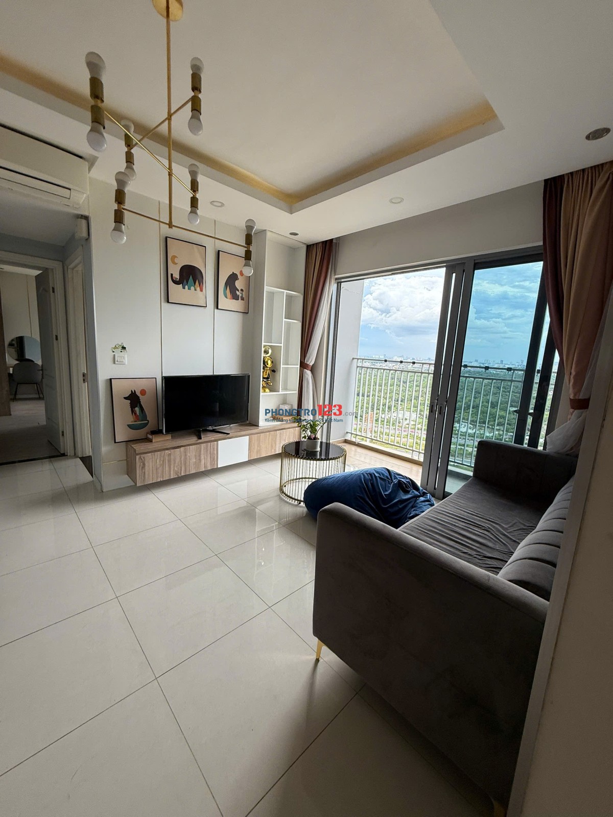  Cho thuê căn hộ Palm Heights 80m2 / Đường Song Hành Q2 / 2PN / 2WC