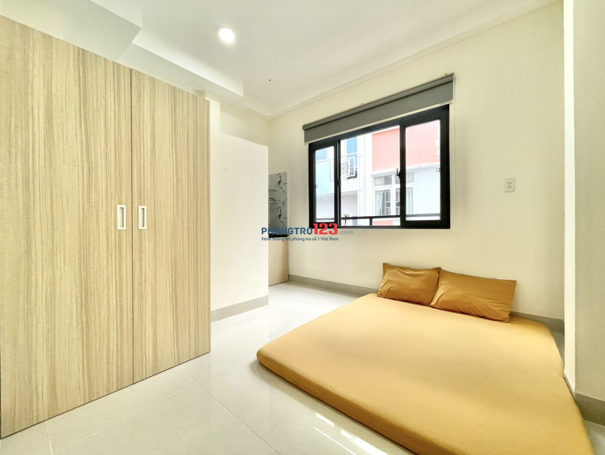 PHÒNG 25M2 MỚI 100% NGAY COOPMART NHIÊU LỘC,NGAY NGÃ 4 TRẦN QUANG DIỆU