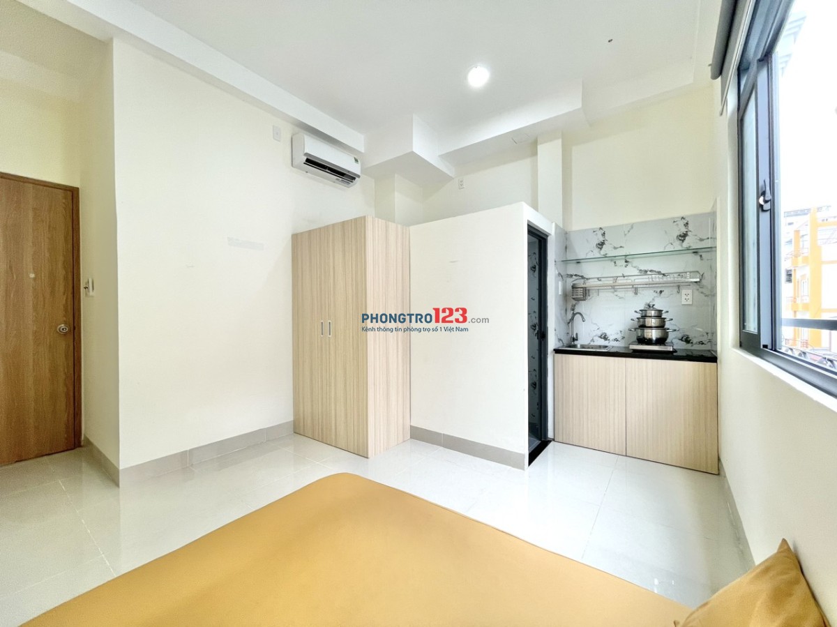 PHÒNG 25M2 MỚI 100% NGAY COOPMART NHIÊU LỘC,NGAY NGÃ 4 TRẦN QUANG DIỆU
