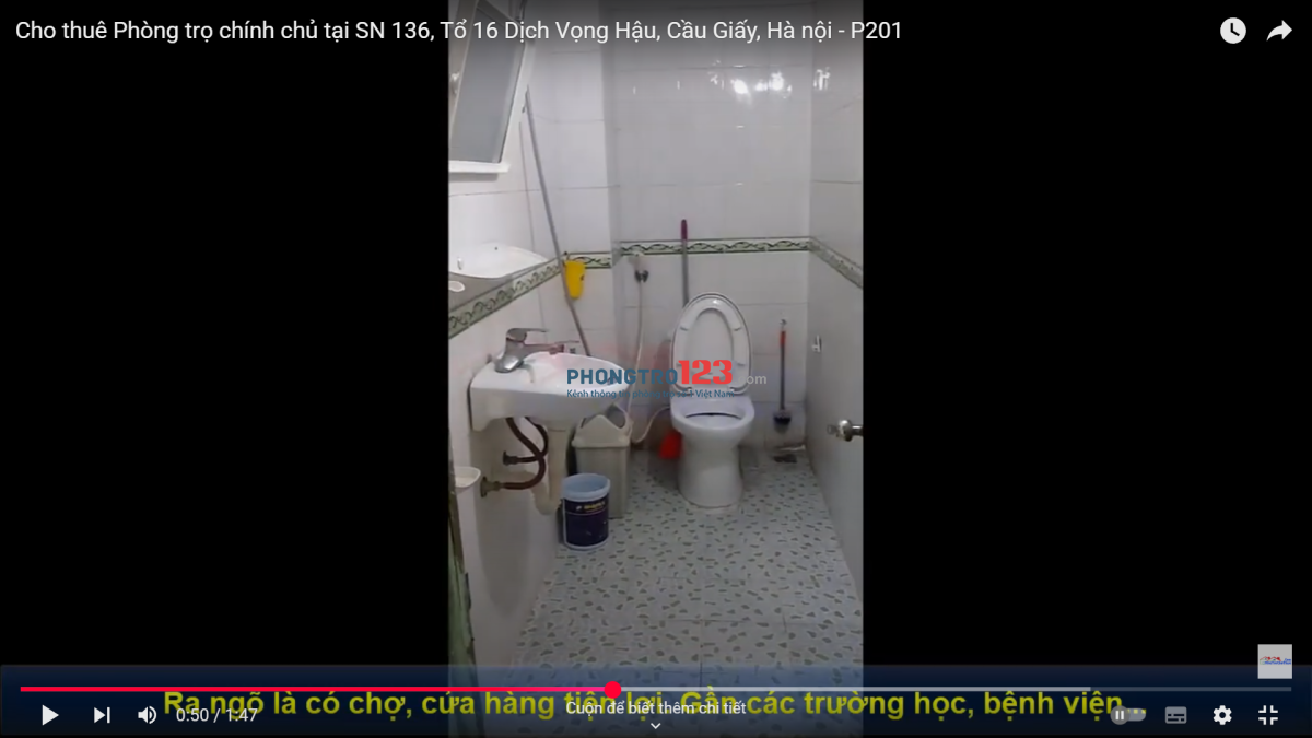 Cho thuê phòng trọ đủ đồ cơ bản tại tổ 16 phường Dịch Vọng Hậu, Cầu Giấy, Hà nội