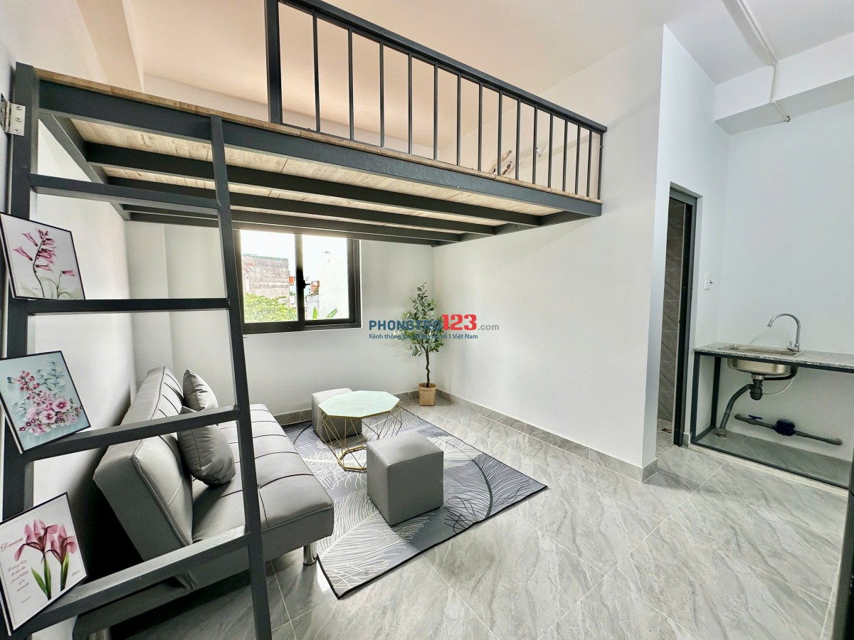 Phòng 35m2 Có Gác Cửa Sổ Thoáng Mát Ngay Nơ Trang Long Bình Thạnh Gần Trường Đại học Mỹ Thuật, VLU