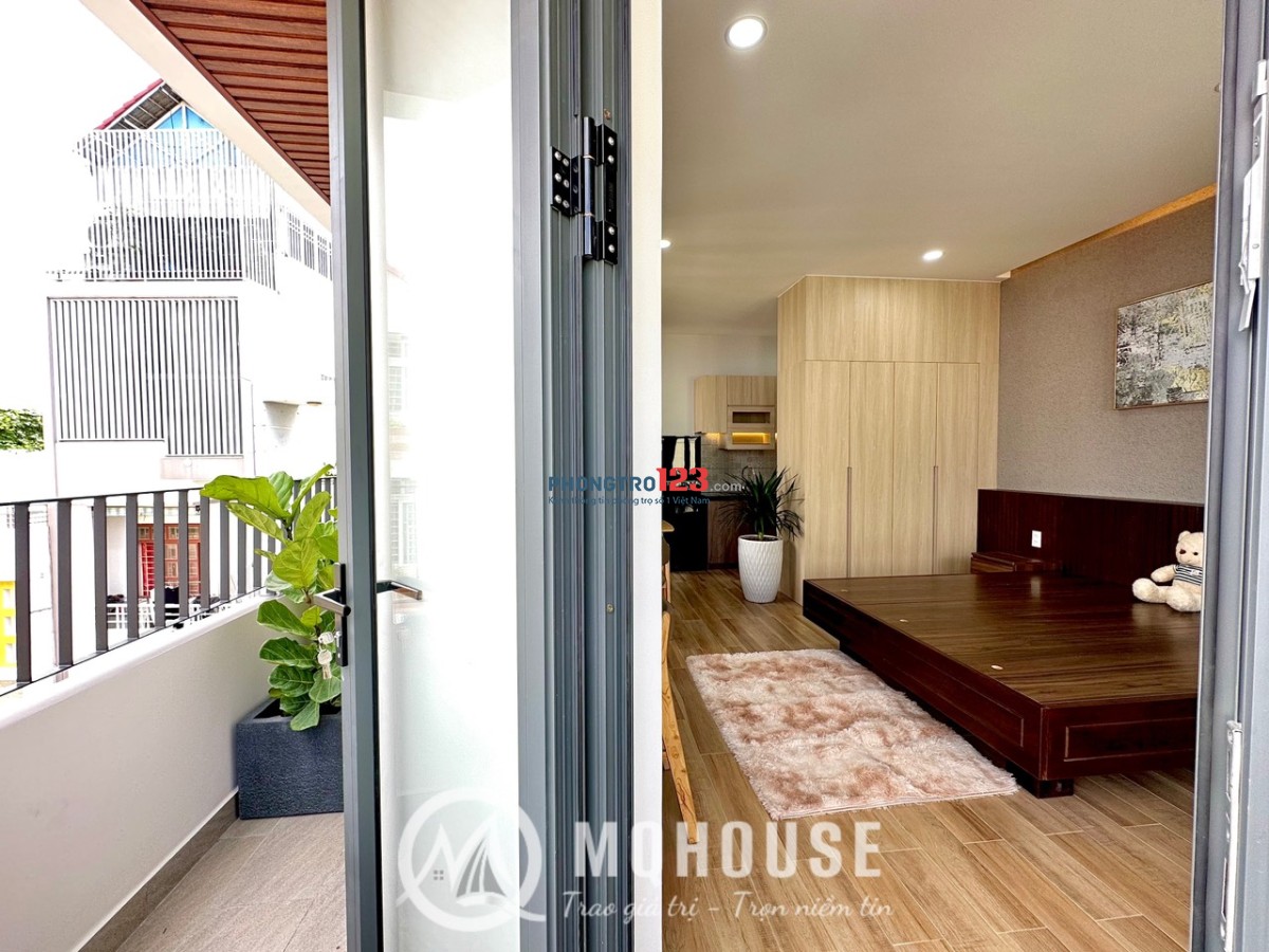 Cho thuê CHDV ban công tách bếp full nội thất đẹp gần Vincom Cộng Hòa - lăng Cha Cả