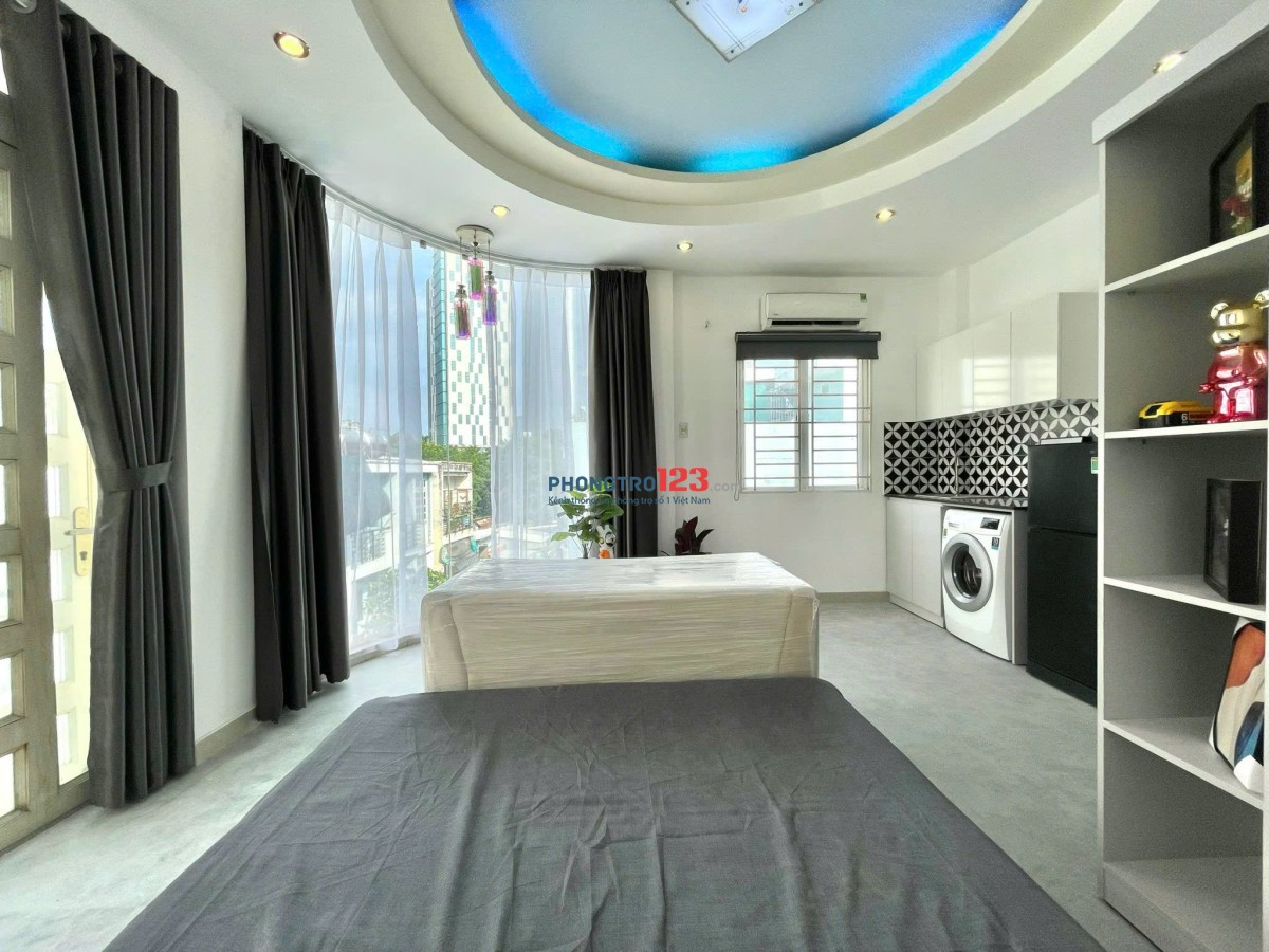 Balcony Bùi Hữu Nghĩa FullNT - máy giặt riêng gần chợ Bà Chiểu - ngã tư Hàng Xanh sát bên Quận 1