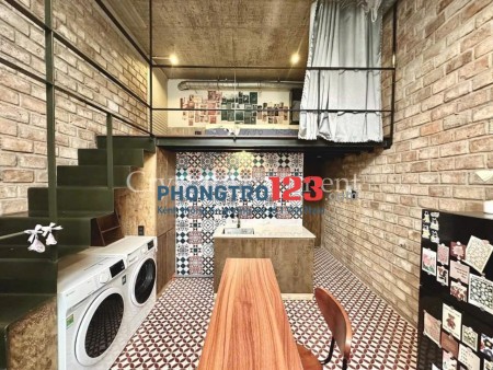 Cho thuê phòng Duplex gác cao đầy đủ nội thất có giặt sấy riêng thang máy ngay Etown quận Tân Bình