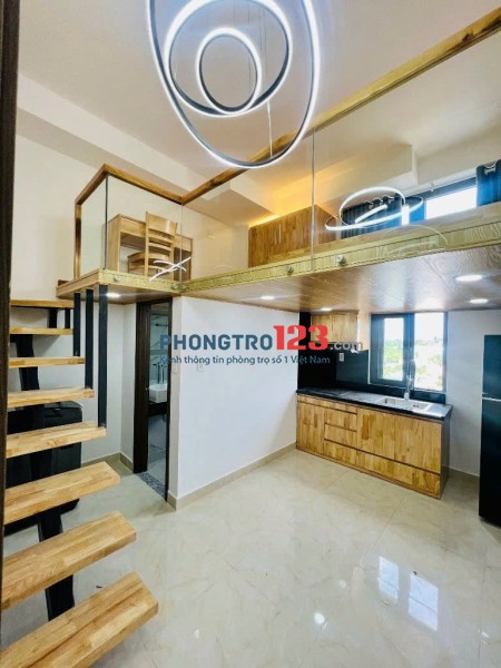 Cho thuê phòng duplex gác cao full nội thất cửa sổ trời ngay sân bay Tân Sơn Nhất quận Tân Bình