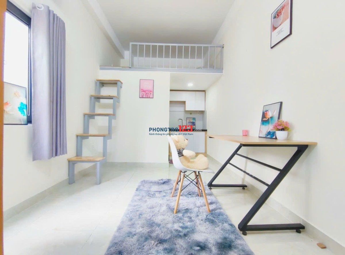 CĂN HỘ CÓ GÁC FULL NỘI THẤT - MỚI TINH - GẦN ETOWN CỘNG HOÀ
