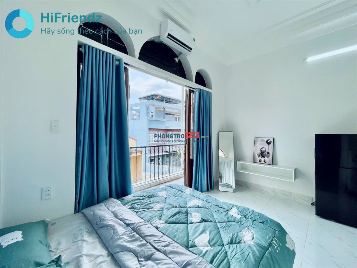 Thuê phòng trọ full nội thất 35m2 Bình Thạnh gần ĐH Văn Lang, ban công, máy giặt riêng ở Nguyễn Xí