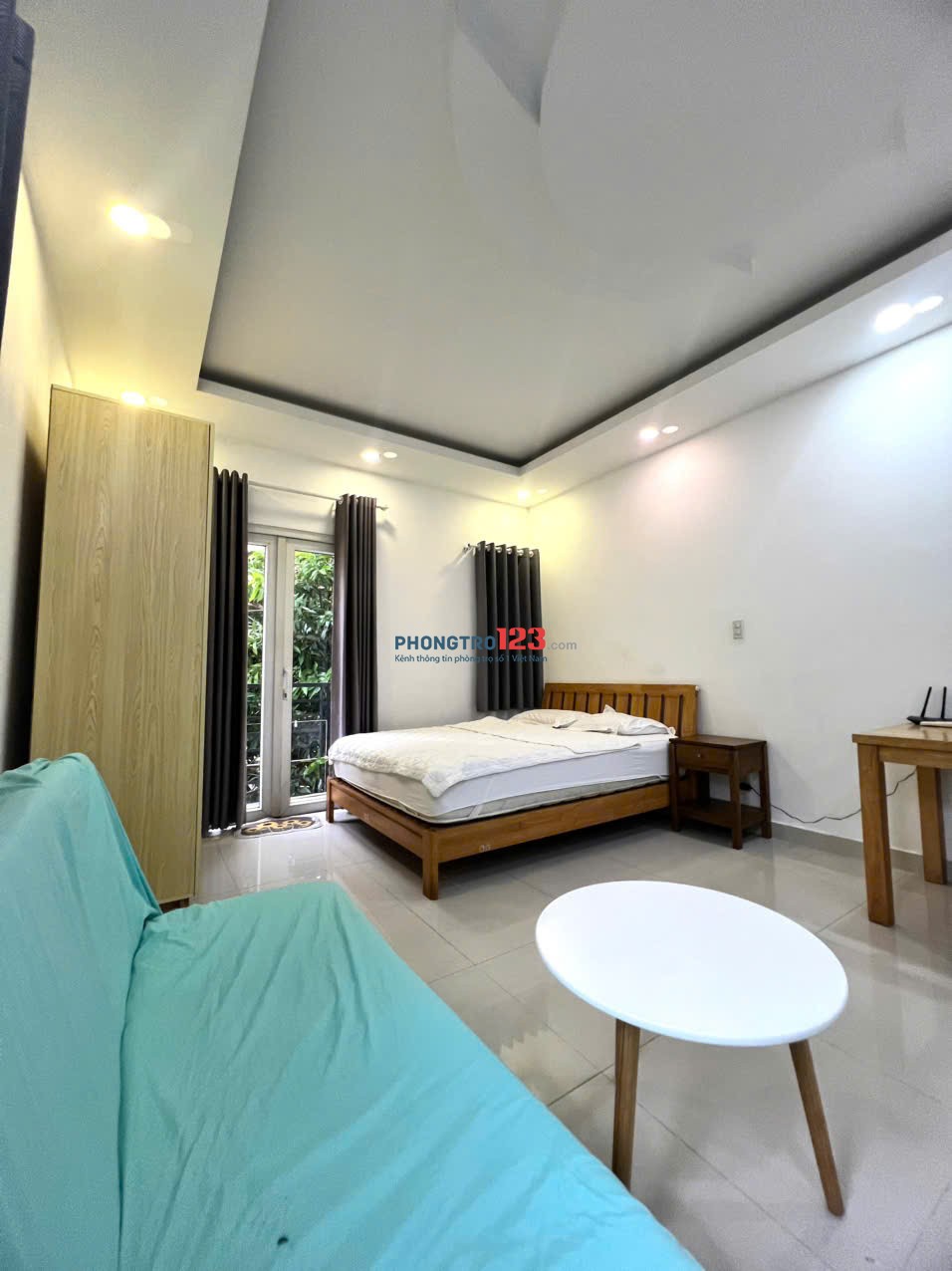 Trống lại căn 1pn diện tích lớn , phòng rộng thoáng nhiều ánh sáng ở thảo điền