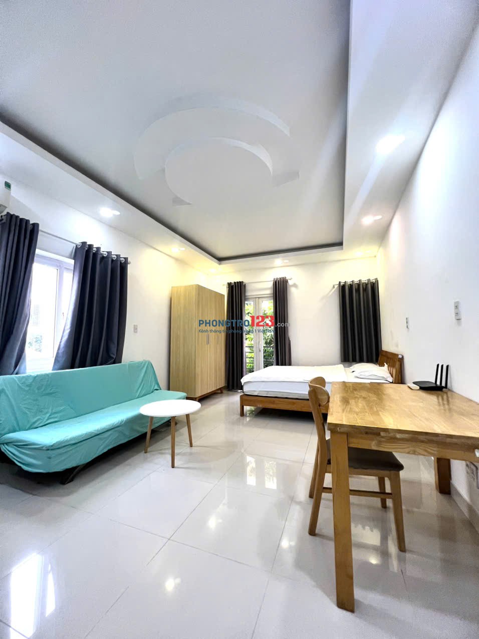 Trống lại căn 1pn diện tích lớn , phòng rộng thoáng nhiều ánh sáng ở thảo điền