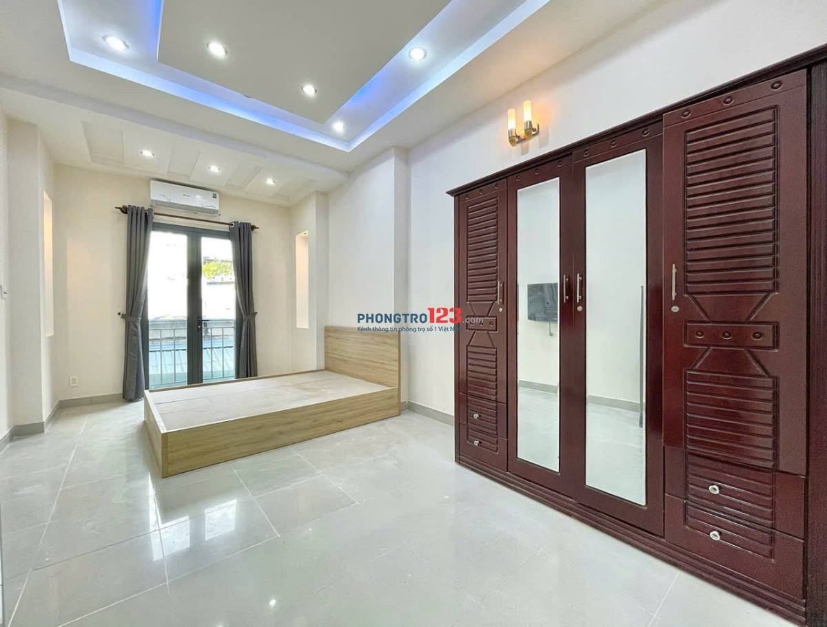 Cho Thuê Phòng Ban Công_Máy Giặt Riêng 35m2 Siêu Thoáng Bình Thạnh Gần Chợ Bà Chiểu