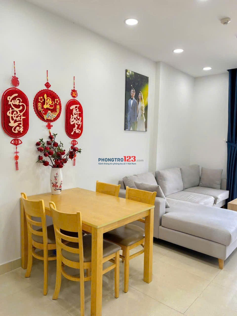 Chung cư Lotus, Trịnh Đình Thảo, TP: 2p ngủ, 2wc, nội thất, 9tr, 85m2