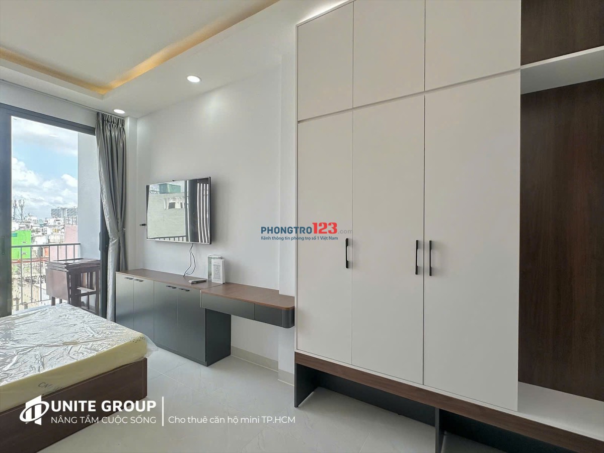 PHÒNG MỚI 100% BAN CÔNG RỘNG FULL NỘI THẤT CÓ TIVI