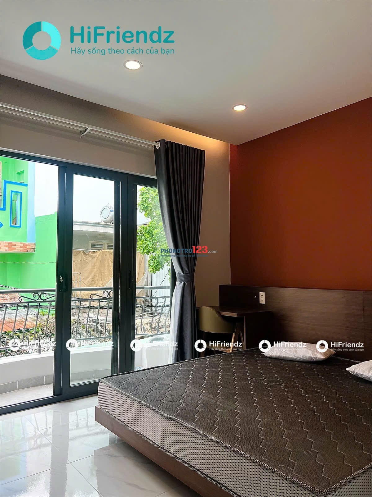 Cho thuê căn hộ ban công riêng cao cấp ngay công viên Gia Định