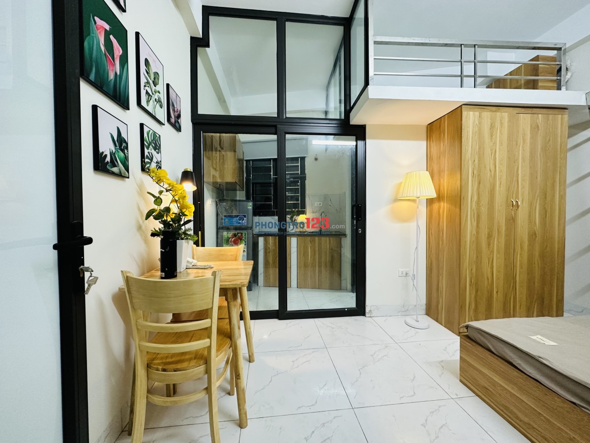 STUDIO GÁC XÉP CHO THUÊ TẠI 44 TRẦN THÁI TÔNG, 30m2 rộng đẹp