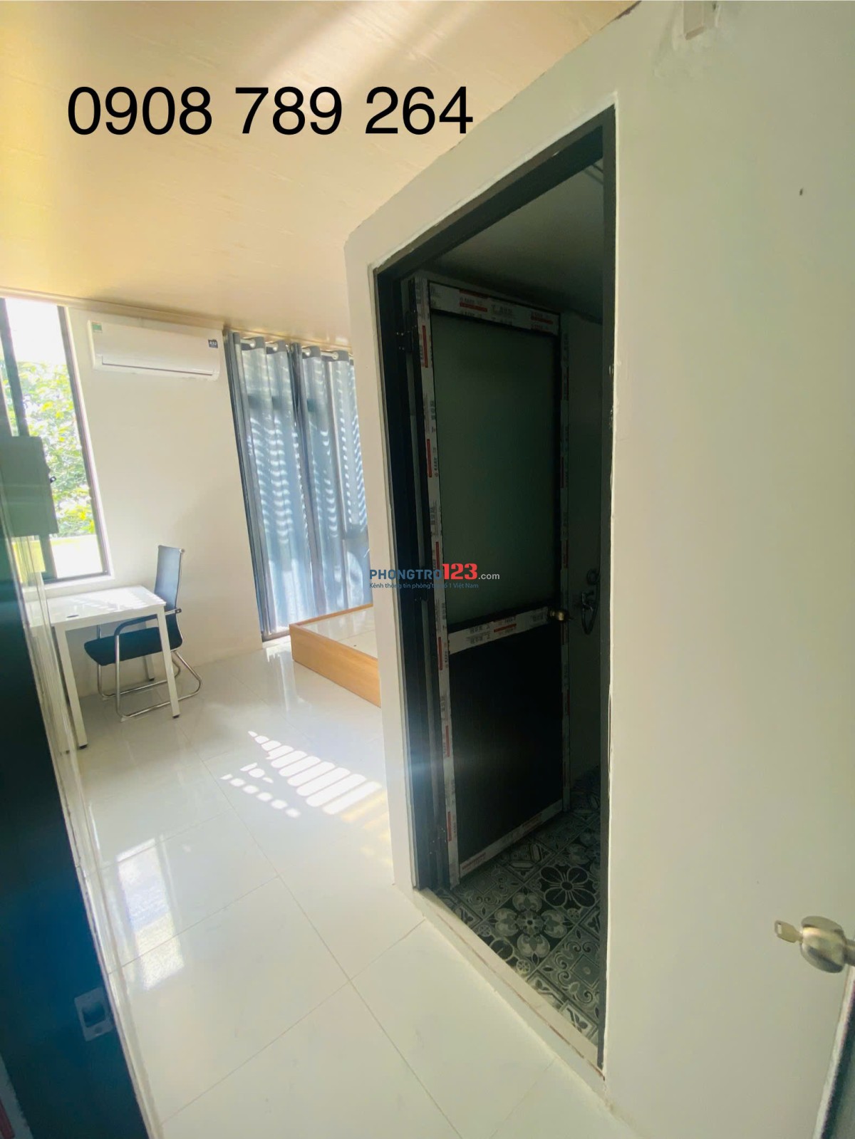 Cho thuê phòng trọ cát lái gần Citisoho 3tr8 lầu 3 ban công rộng full nt