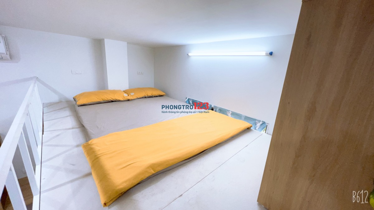 Cho thuê căn CCMN 2 không gian ngủ Full đồ, có gác, cửa sổ ngõ 21 Lê Văn Lương