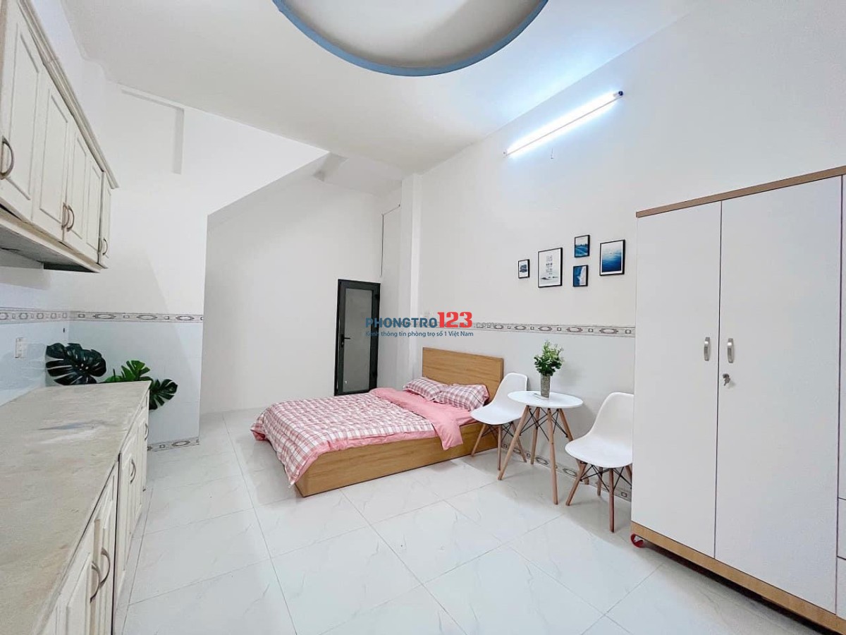 Cho thuê pn studio 35m2 mới TRỐNG 16/7. Nội thất đầy đủ, cửa vân tay