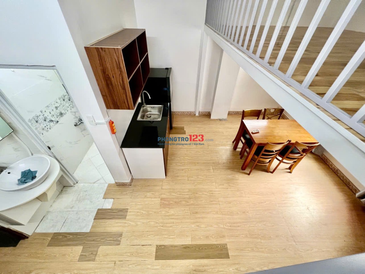 CHO THUÊ CĂN HỘ DUPLEX NỘI THẤT ĐẸP GẦN ĐẠI HỌC CÔNG THƯƠNG GIÁ CHỈ 5tr5