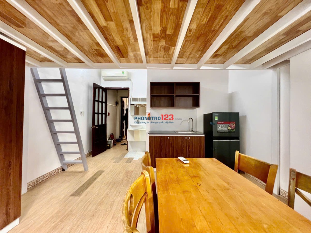 CHO THUÊ CĂN HỘ DUPLEX NỘI THẤT ĐẸP GẦN ĐẠI HỌC CÔNG THƯƠNG GIÁ CHỈ 5tr5
