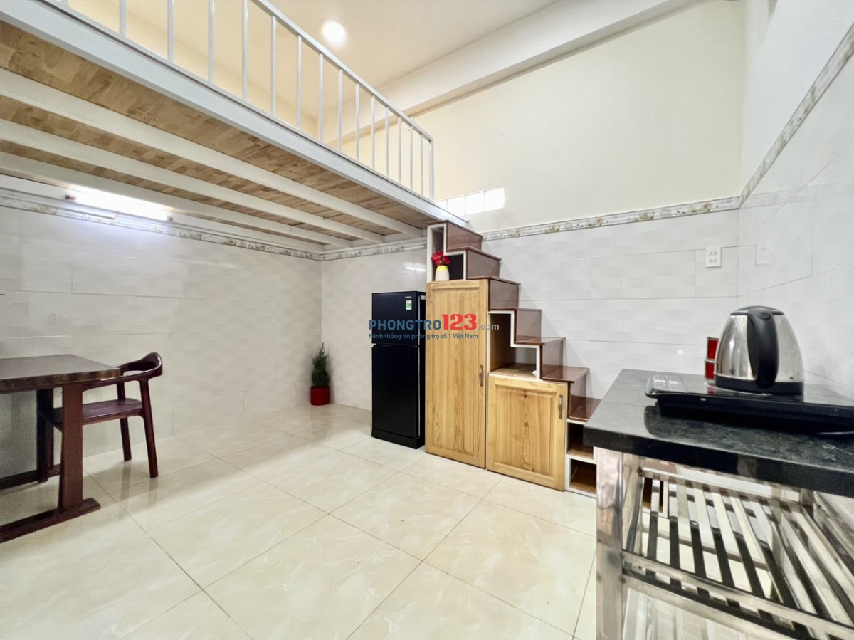PHÒNG GÁC LỮNG 25m2 FULL NỘI THẤT KHUÔNG VIỆT TÂN PHÚ