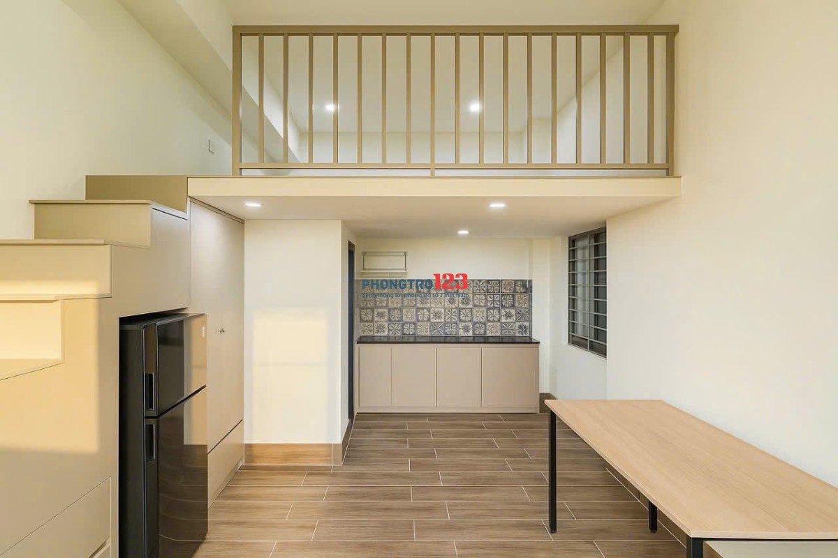 Cho thuê phòng trọ có gác full nội thất 30m2 ngay Nguyễn Gia Trí gần Đh GTVT Ngoại Thương Hàng Xanh