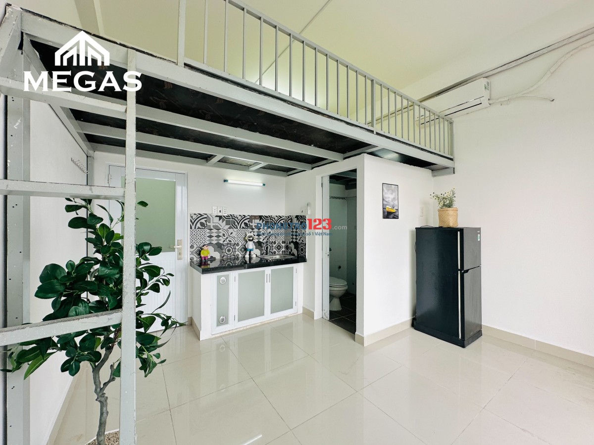 PHÒNG GÁC + BAN CÔNG GIÁ RẺ - MỚI XÂY 100% - FULL NỘI THẤT - NGAY ĐH CÔNG NGHIỆP MỚI
