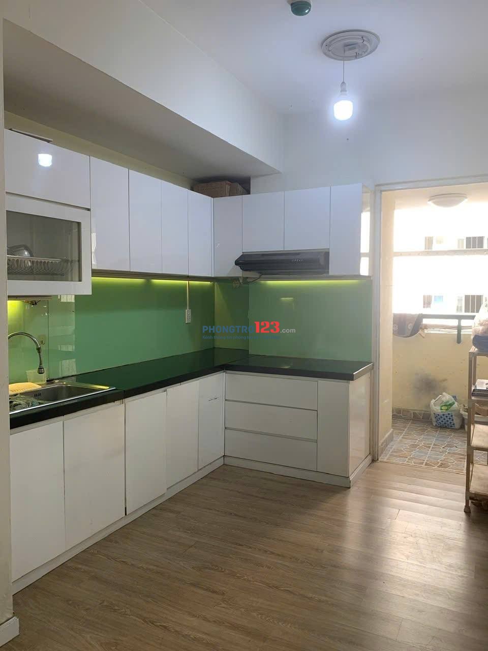 Chung cư Khang Gia Gò Vấp 65m2 2PN 2WC 7tr/tháng, kế Emart Phan Huy Ích, nhà đẹp sạch sẽ ở ngay.