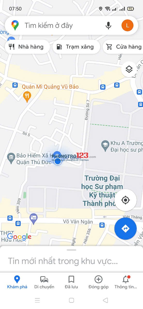 Phòng trọ cho nữ thuê, an ninh, sạch sẽ tại đường số 7, P. Linh Chiểu
