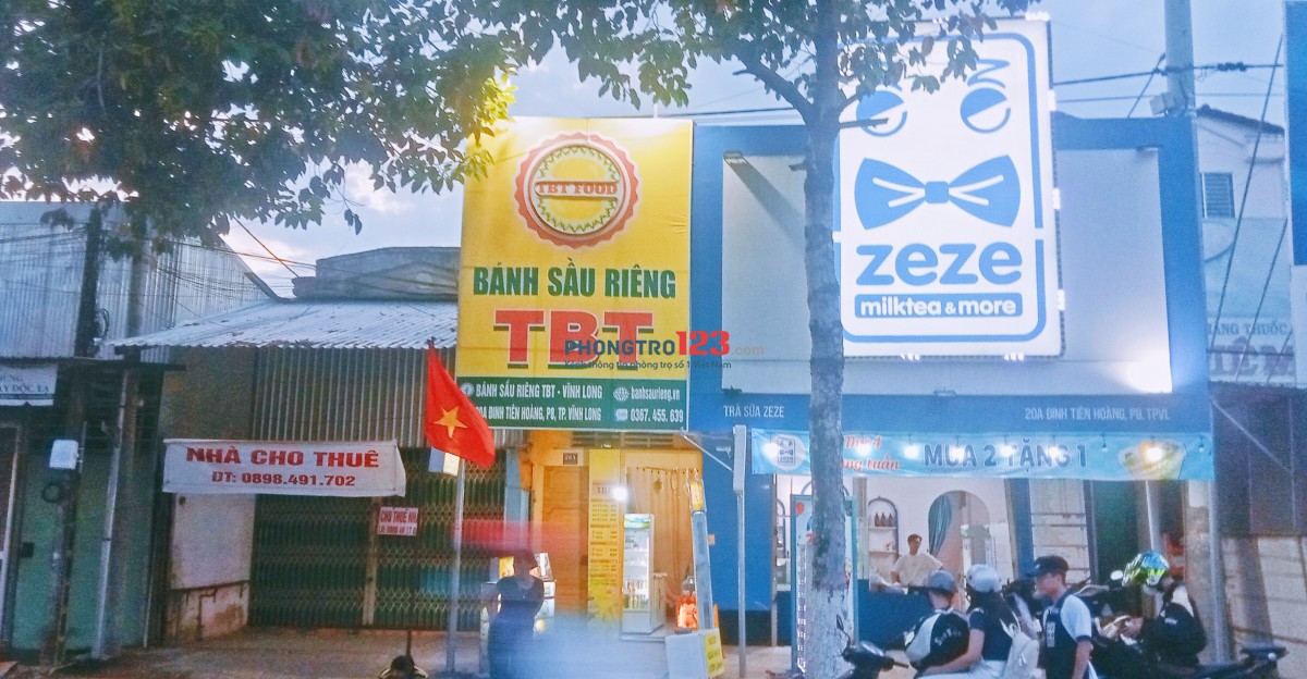Cho thuê nhà mặt tiền mặt bằng kinh doanh QL1A khu vực ngã 4 trung tâm đông đúc thành phố Vĩnh Long