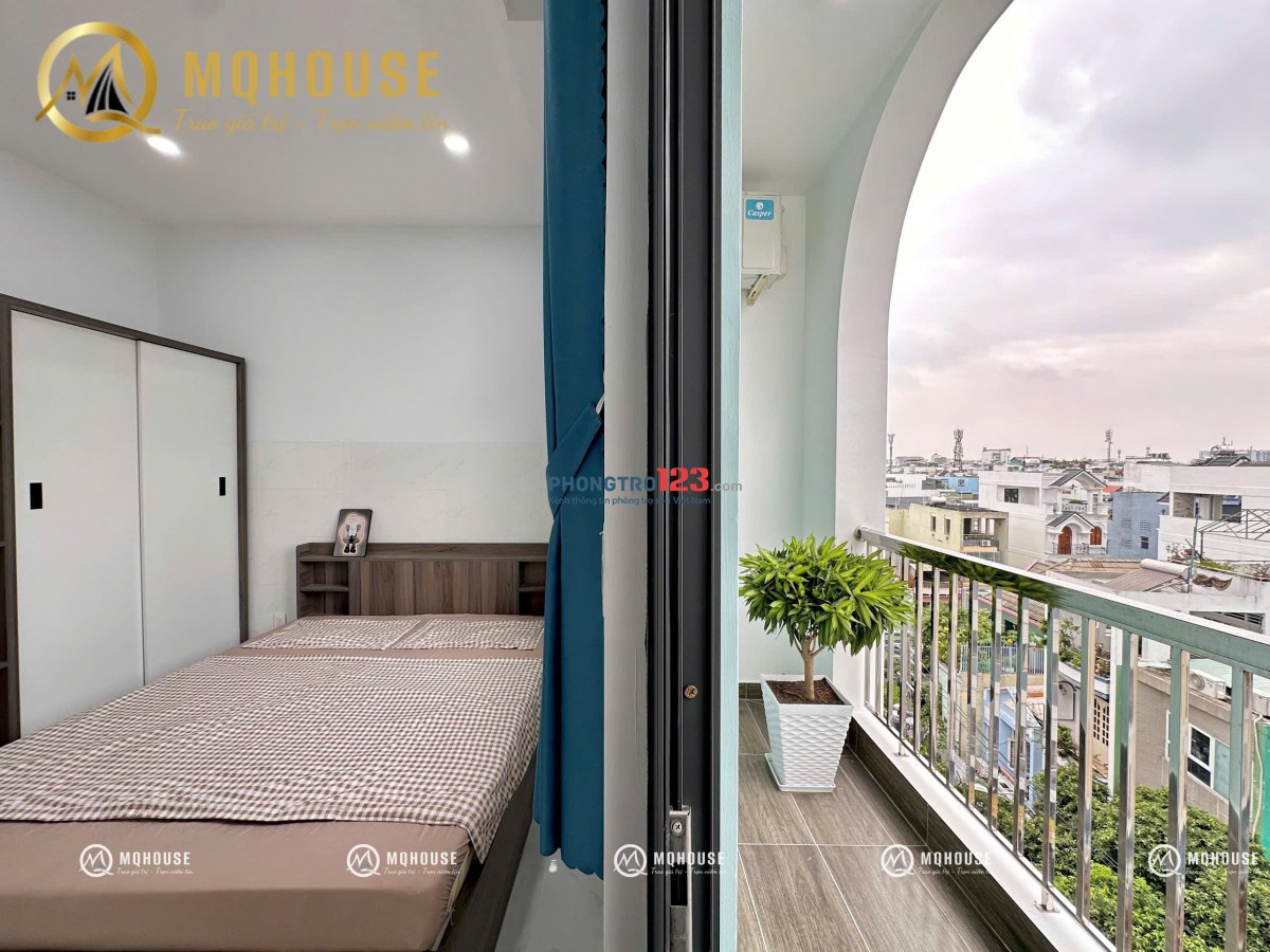 Cho thuê căn hộ ban công Full NT mới 100% ở Luỹ Bán Bích, Tân Phú