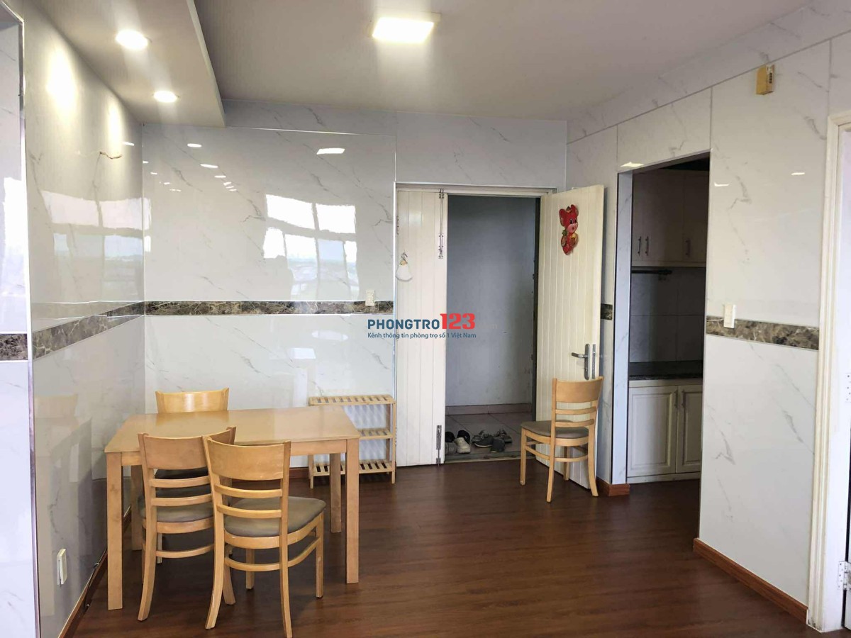 Cho thuê Căn hộ Hồng Lĩnh Plaza H.Bình Chánh, Dt : 81 m2, 2PN, 2WC, Giá : 9.5 tr/th,