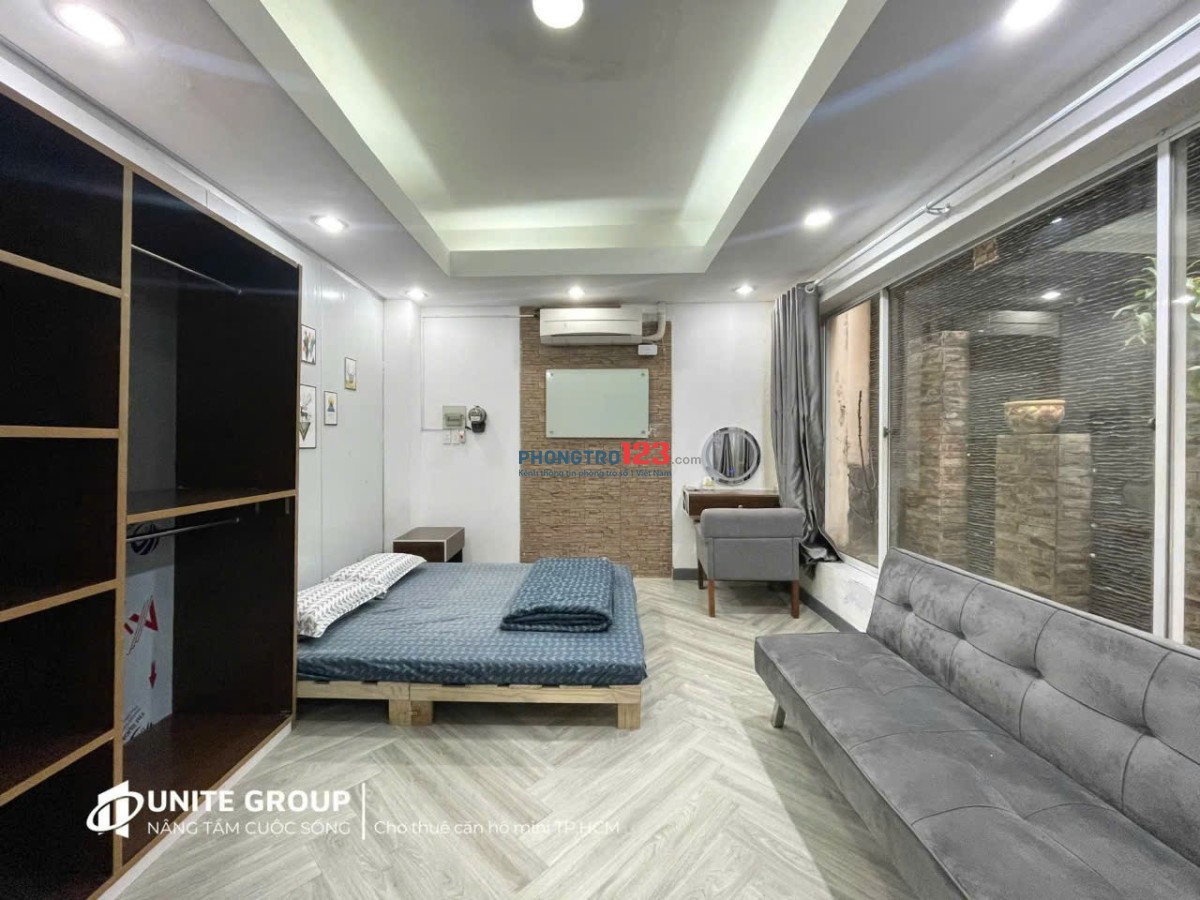 Trống 1PN 40m2 Giếng trời Hoàng Hoa Thám, Quận Bình Thạnh, gần Chợ Bà Chiểu, Gò Vấp, Phú Nhuận