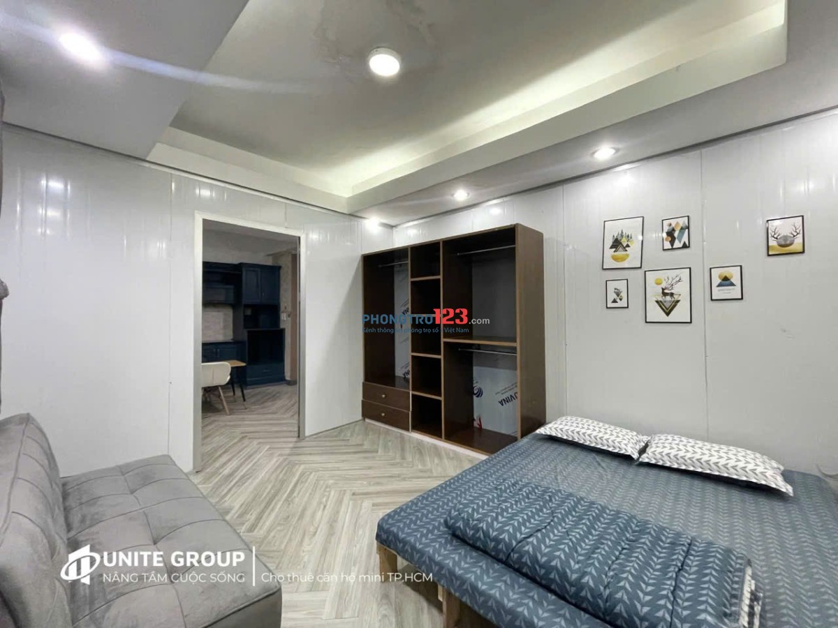 Trống 1PN 40m2 Giếng trời Hoàng Hoa Thám, Quận Bình Thạnh, gần Chợ Bà Chiểu, Gò Vấp, Phú Nhuận