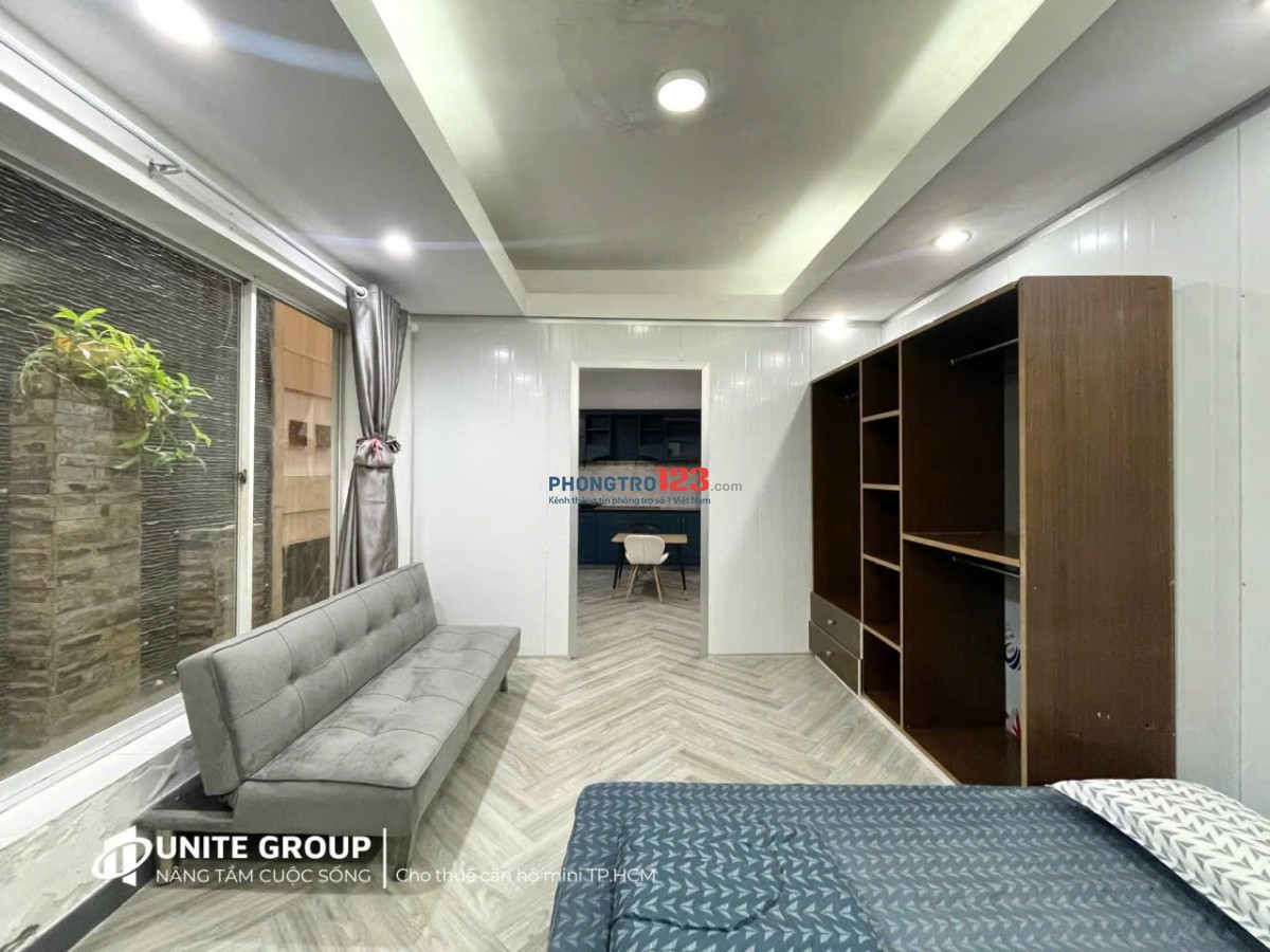 Trống 1PN 40m2 Giếng trời Hoàng Hoa Thám, Quận Bình Thạnh, gần Chợ Bà Chiểu, Gò Vấp, Phú Nhuận
