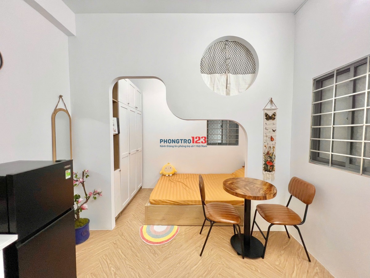 Căn hộ mới xây 1 phòng ngủ, PK siêu sang đủ nội thất 50 Trường Sơn quận Tân Bình (đi bộ qua sân bay)
