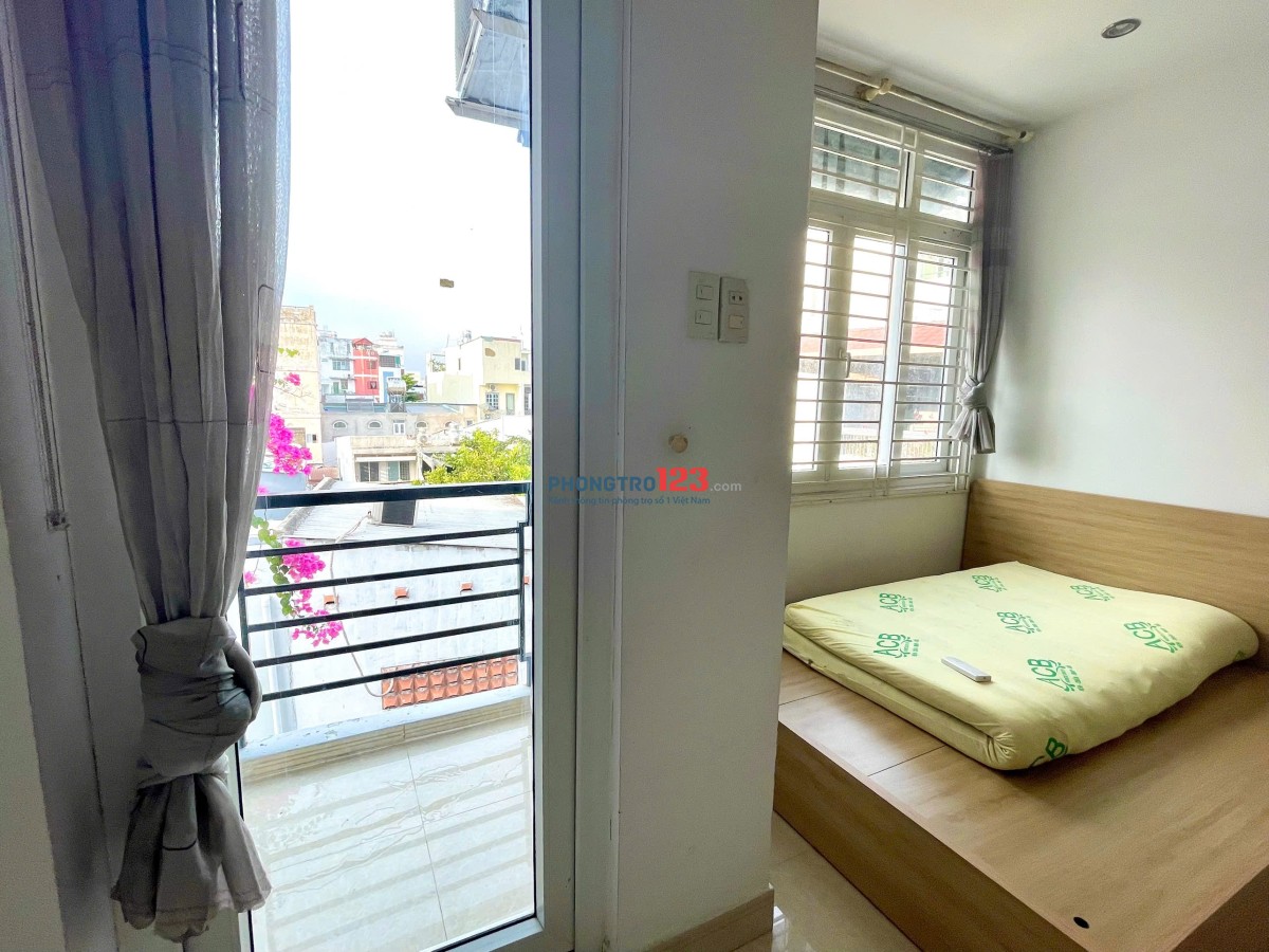 CHO THUÊ PHÒNG TRỌ BANCOL MỚI XÂY SẠCH SẼ GIÁ RẺ FULL NỘI THẤT NHƯ HÌNH NGAY NGUYỄN THIỆN THUẬT