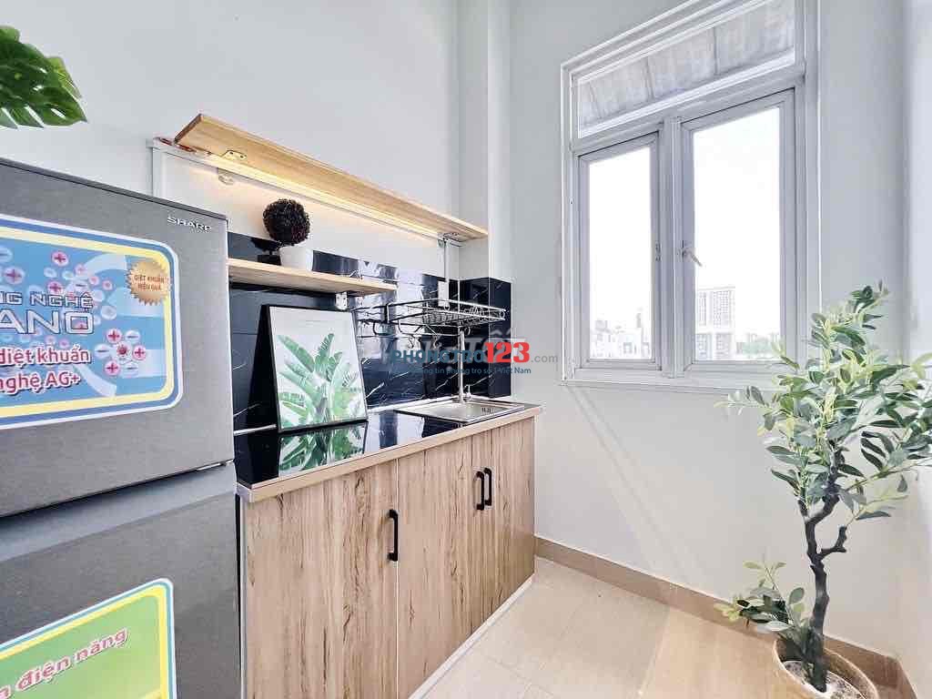 CHO THUÊ 1PN 35m2 GẦN ĐH HUTECH,UEF,HỒNG BÀNG AN NINH - FULL NỘI THẤT