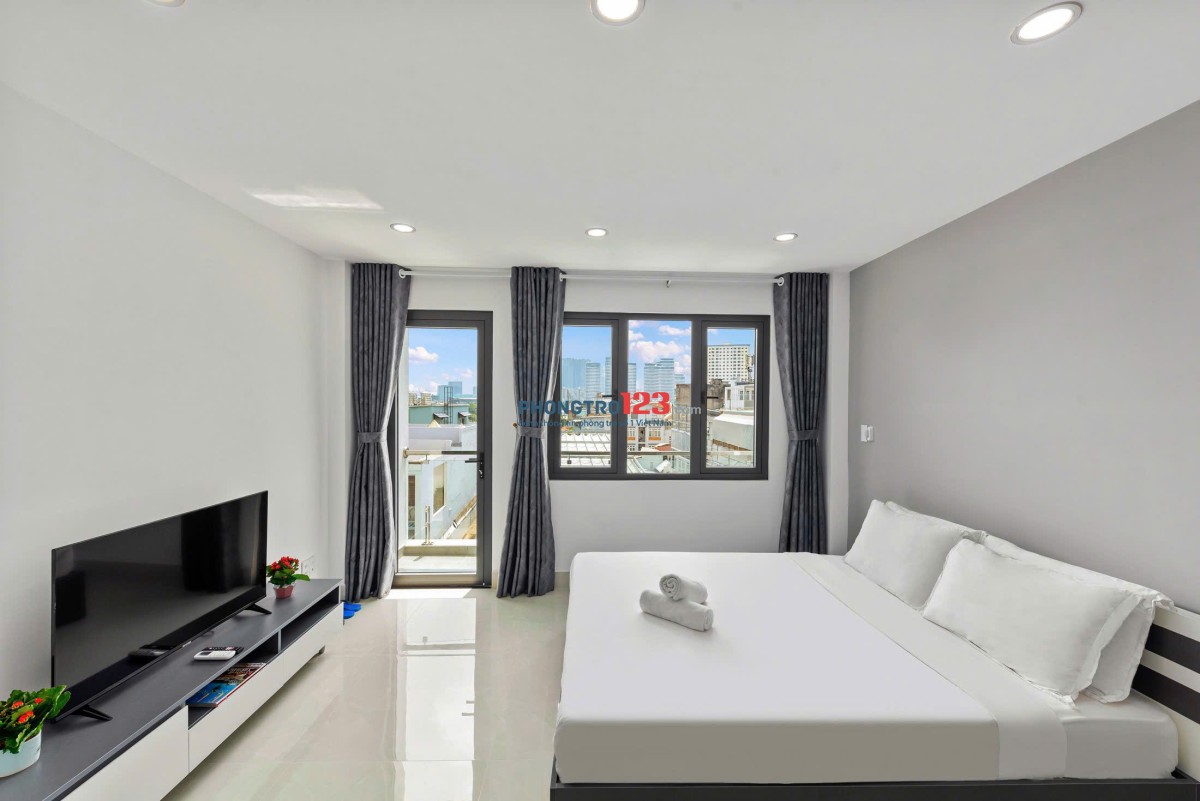 Căn hộ STUDIO full nt new 100% ban công view city cực đẹp