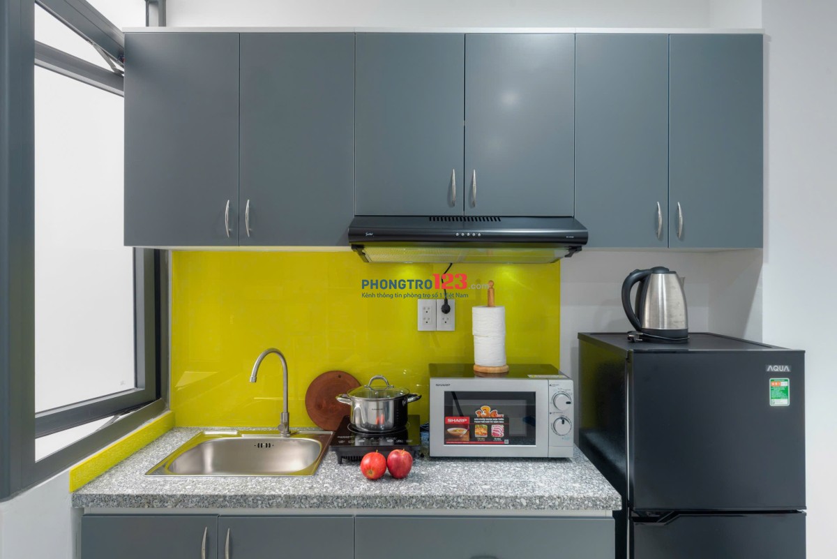 Căn hộ STUDIO full nt new 100% ban công view city cực đẹp