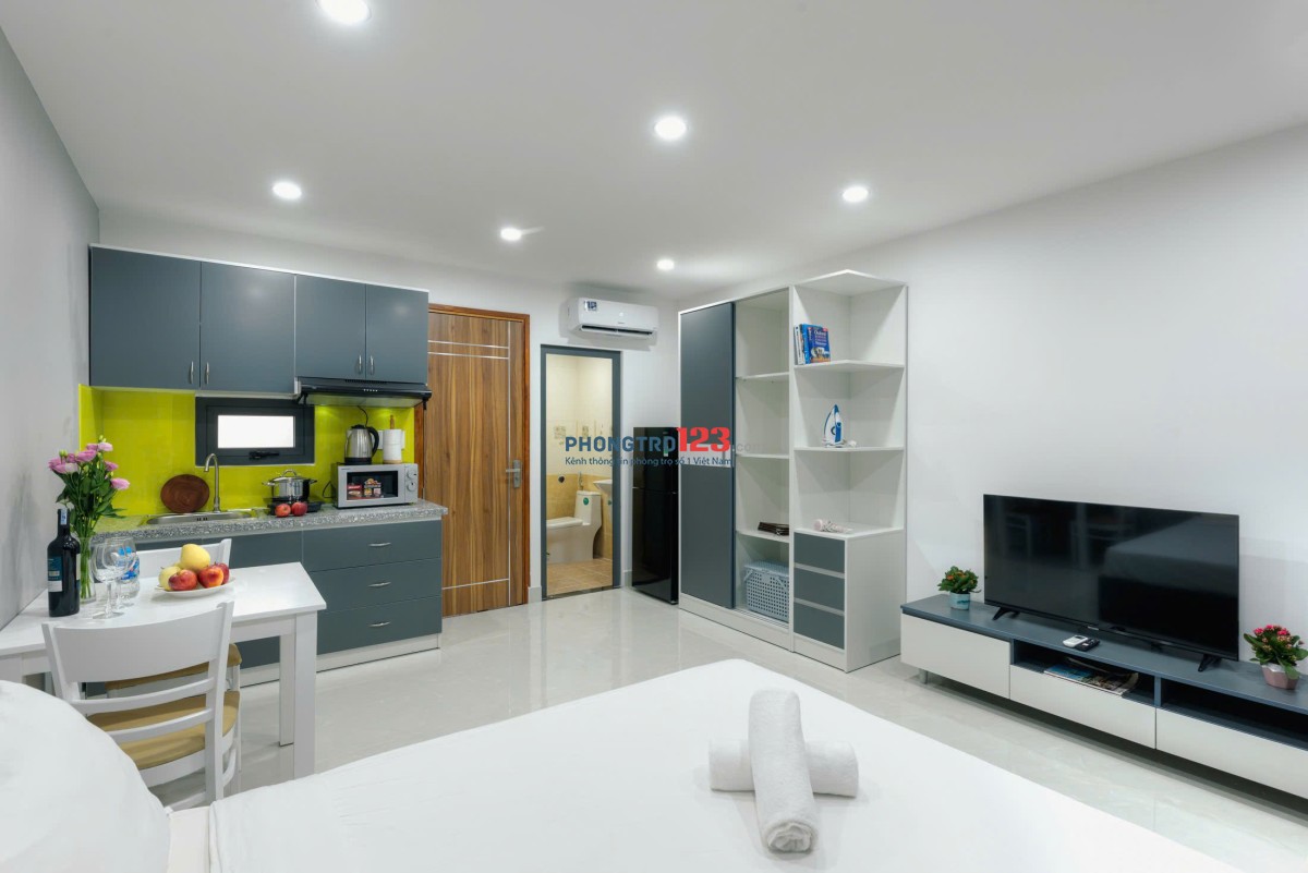 Căn hộ STUDIO full nt new 100% ban công view city cực đẹp
